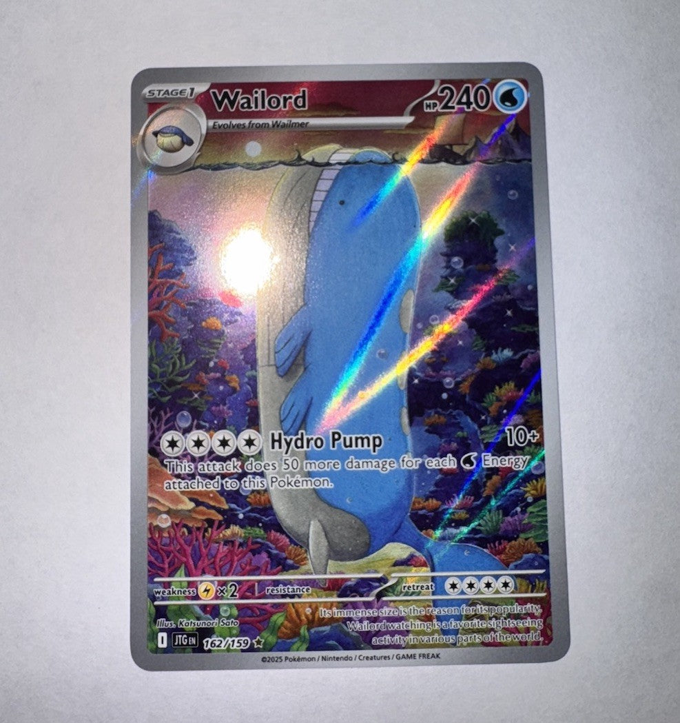 Wailord 162/159 IR - Pokémon TCG SV09 Journey Together - Illustration Rare NM