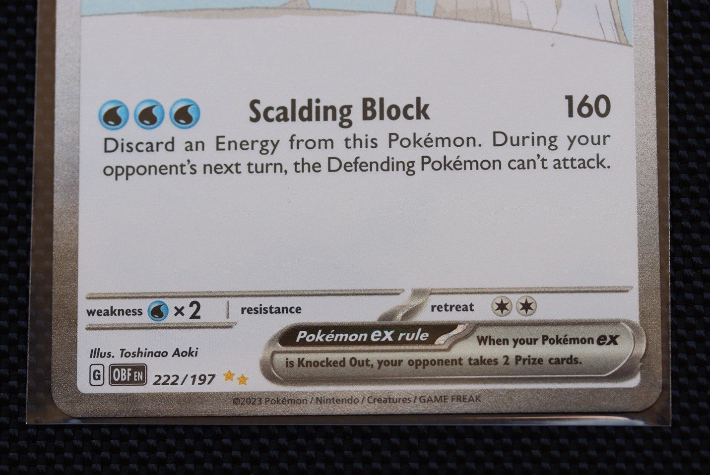 Eiscue ex 222/197 Obsidian Flames (OBF) NM Special Illustration Rare Pokemon