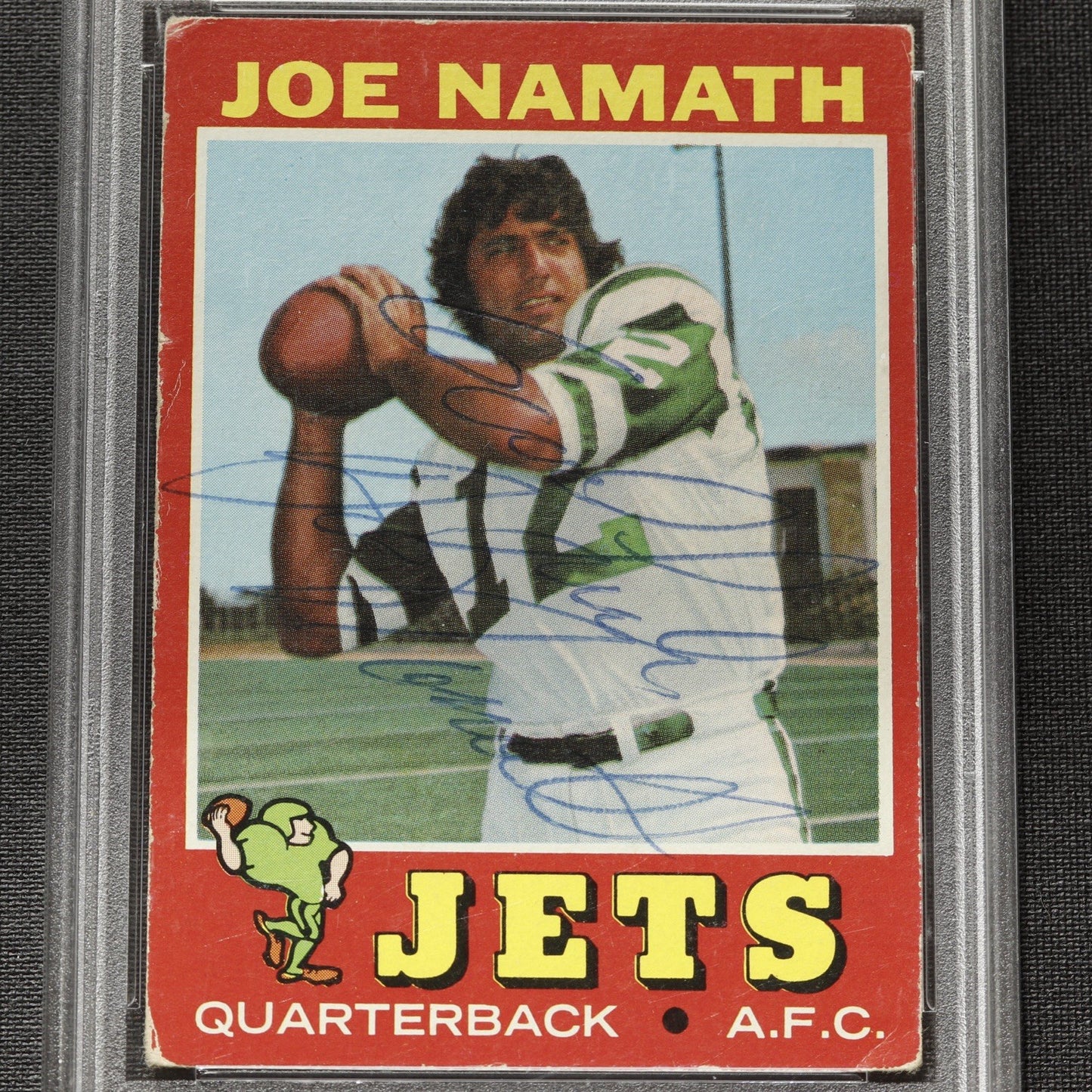 Signed 1971 Topps Joe Namath Auto • New York Jets QB • PSA/DNA Authentic