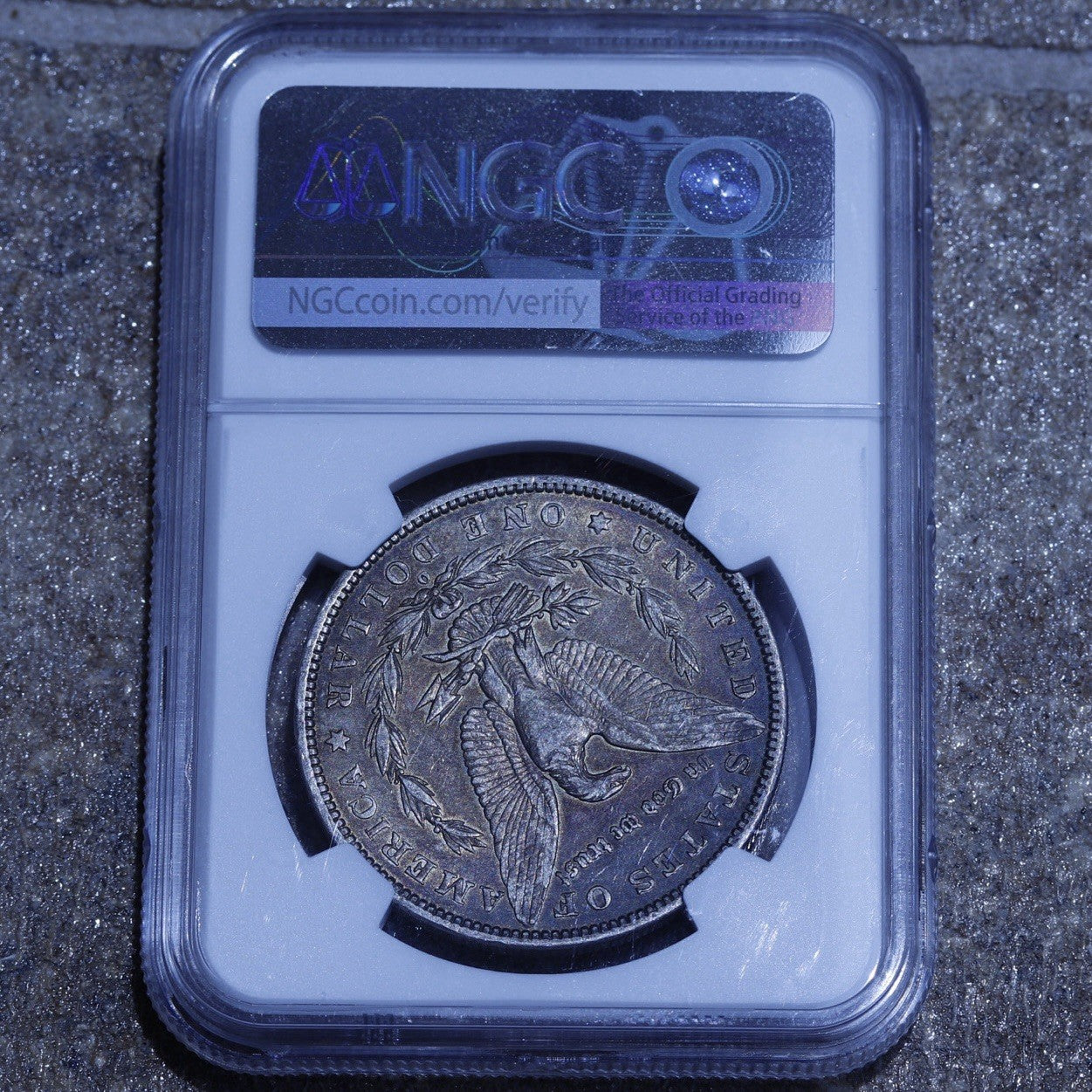 1886-O Morgan Silver Dollar NGC XF45 Mint Error Rotated Dies Rare Die Alignment