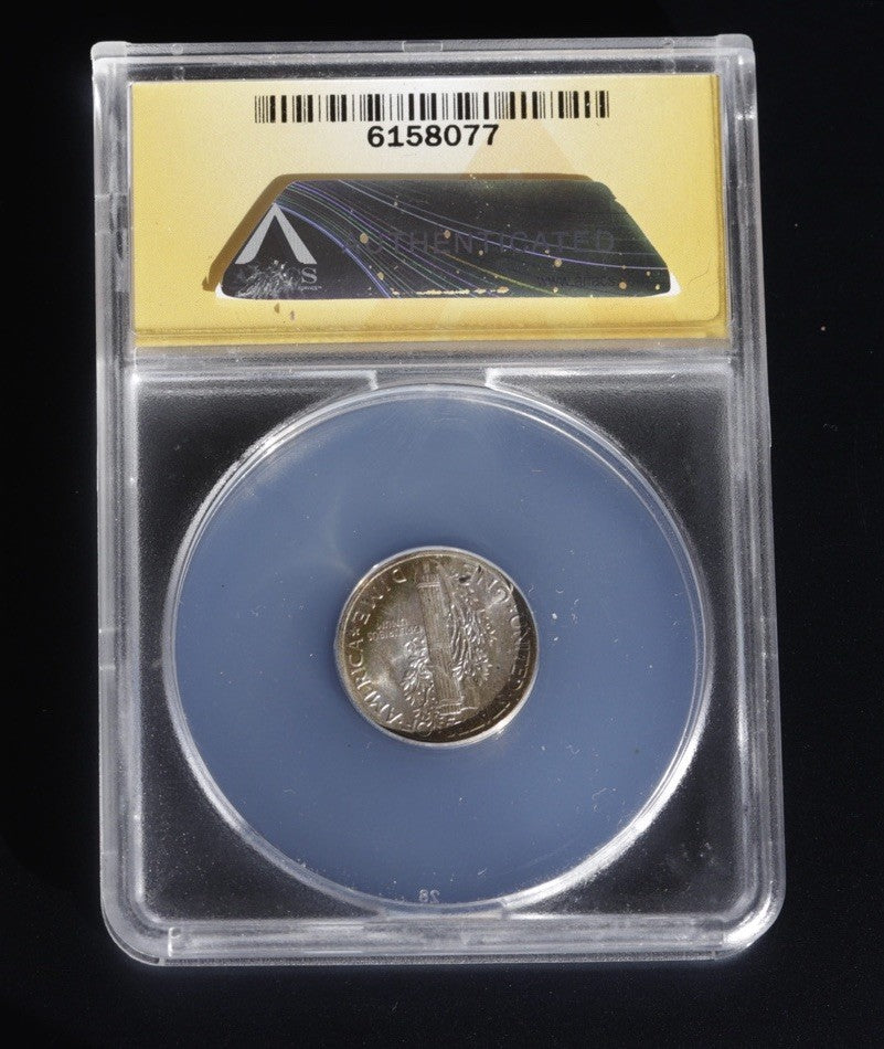 1944 Mercury Dime MS67 ANACS • Light Golden Toning • High-End Eye Appeal