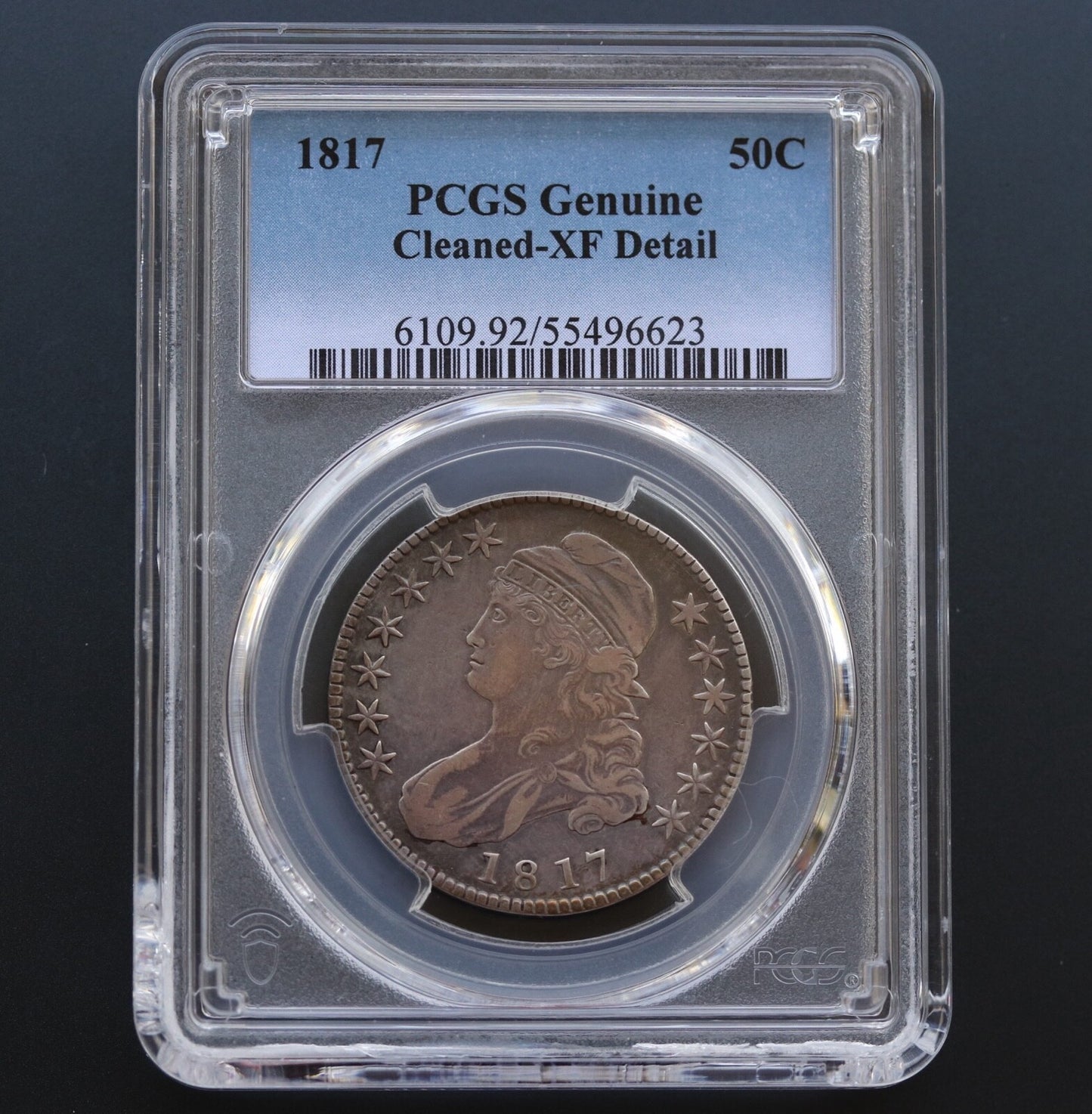 1817 Capped Bust Half Dollar O-107 High R4 PCGS XF Details Cleaned 50C