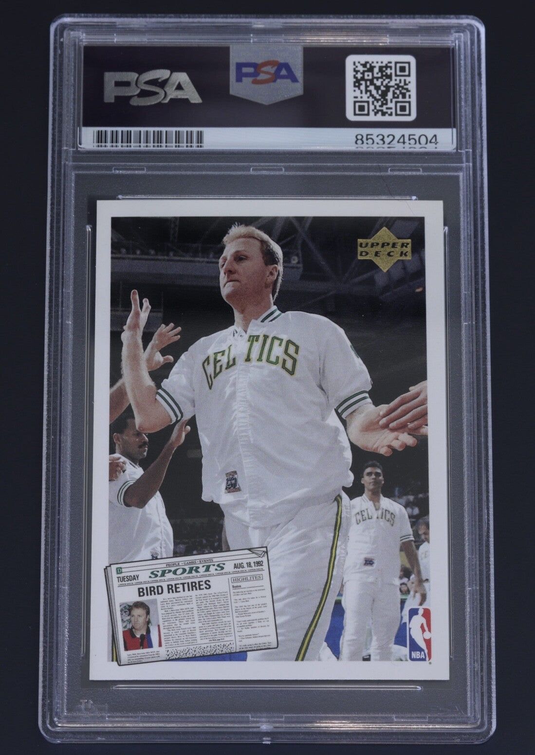 1992 Upper Deck Bird/Magic Retire #SP1 PSA/DNA GEM MT 10 Auto – Magic Johnson