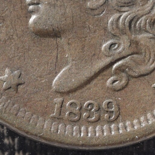 1839 N-2 Large Cent PCGS XF45 Head of 1838 Early US Type of 1838 Copper Coin