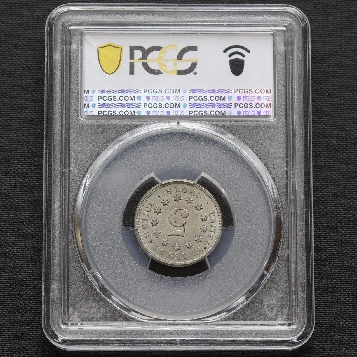1867 Shield Nickel PCGS MS62 • No Rays Variety • Early Issue 5C