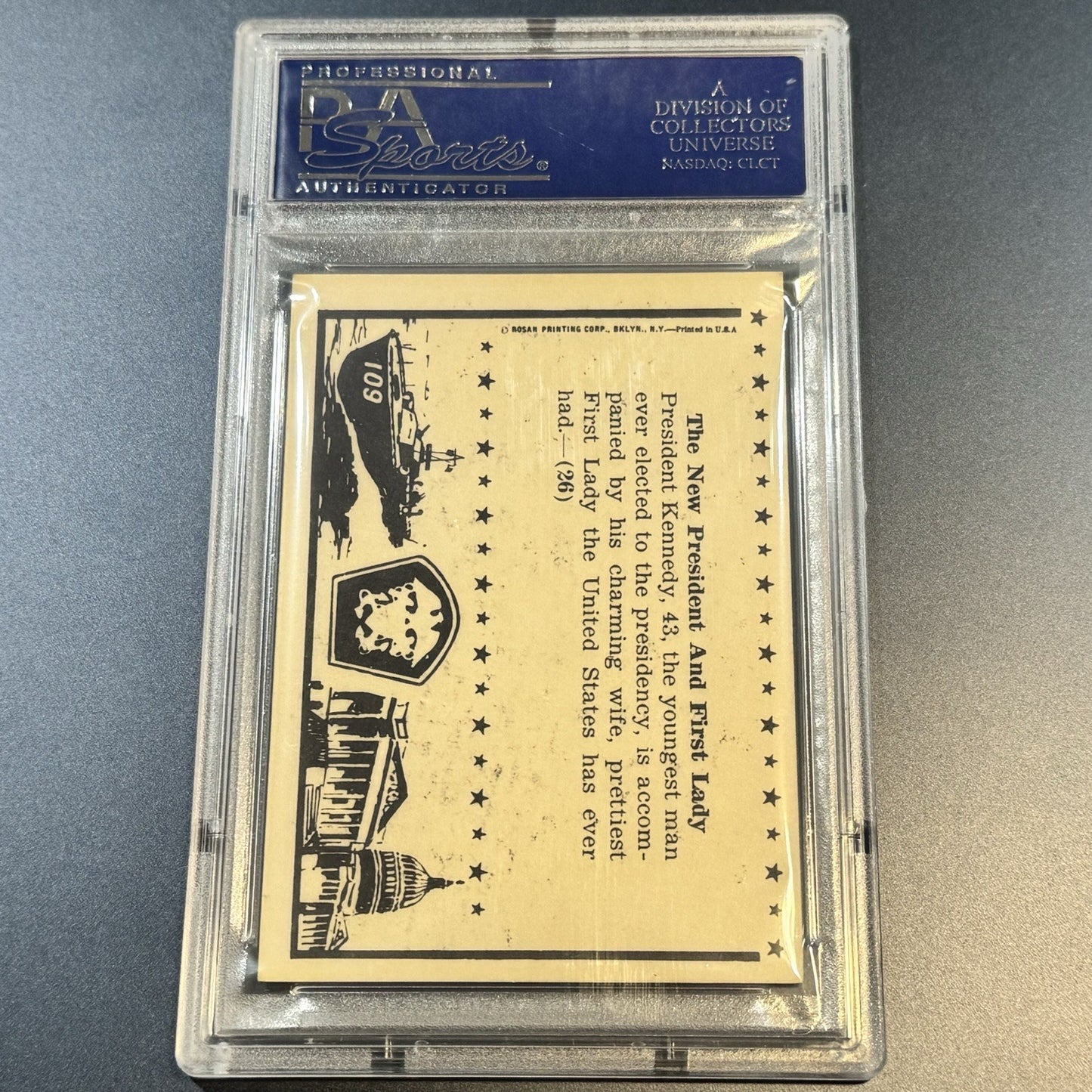1963 Rosan JFK #26 New President & First Lady • PSA 8 NM-MT • Inauguration Era