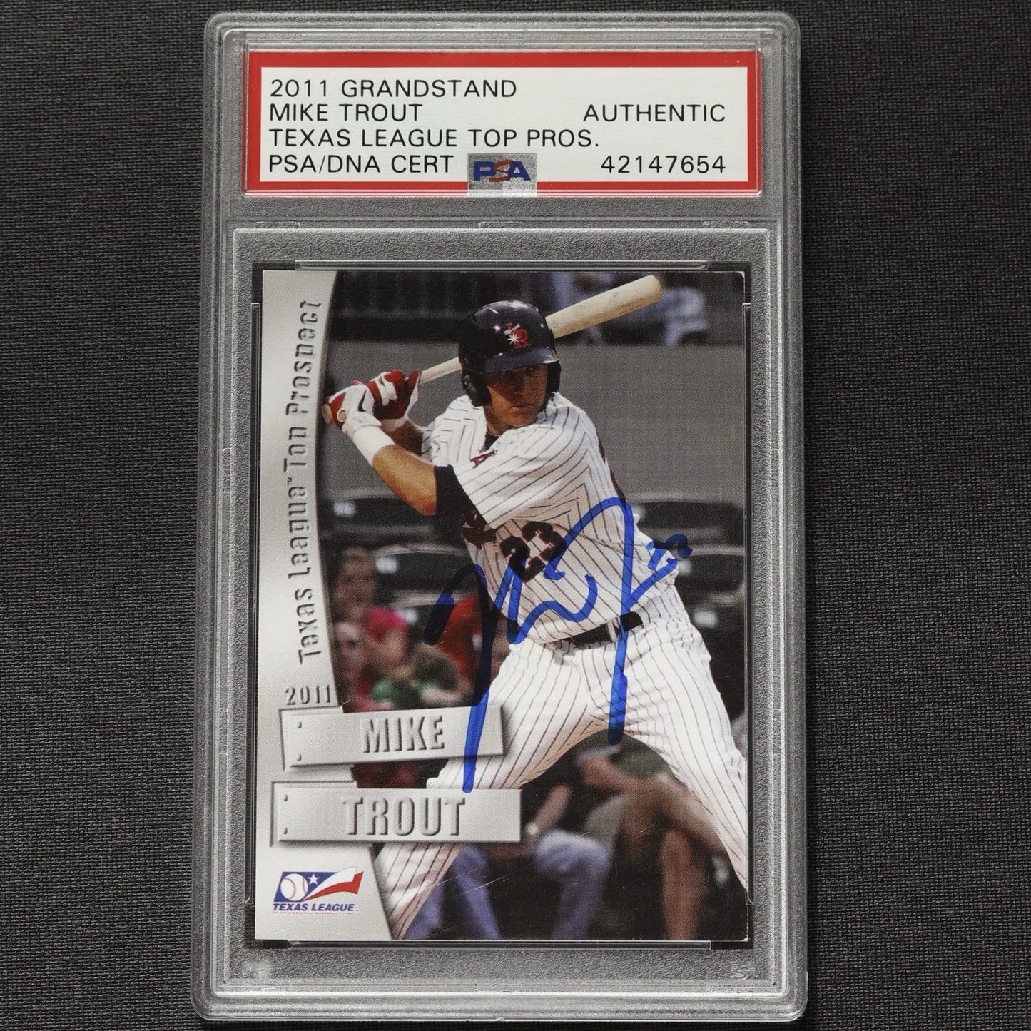 2011 Grandstand Mike Trout Auto • Texas League Top Prospect • PSA/DNA Authentic