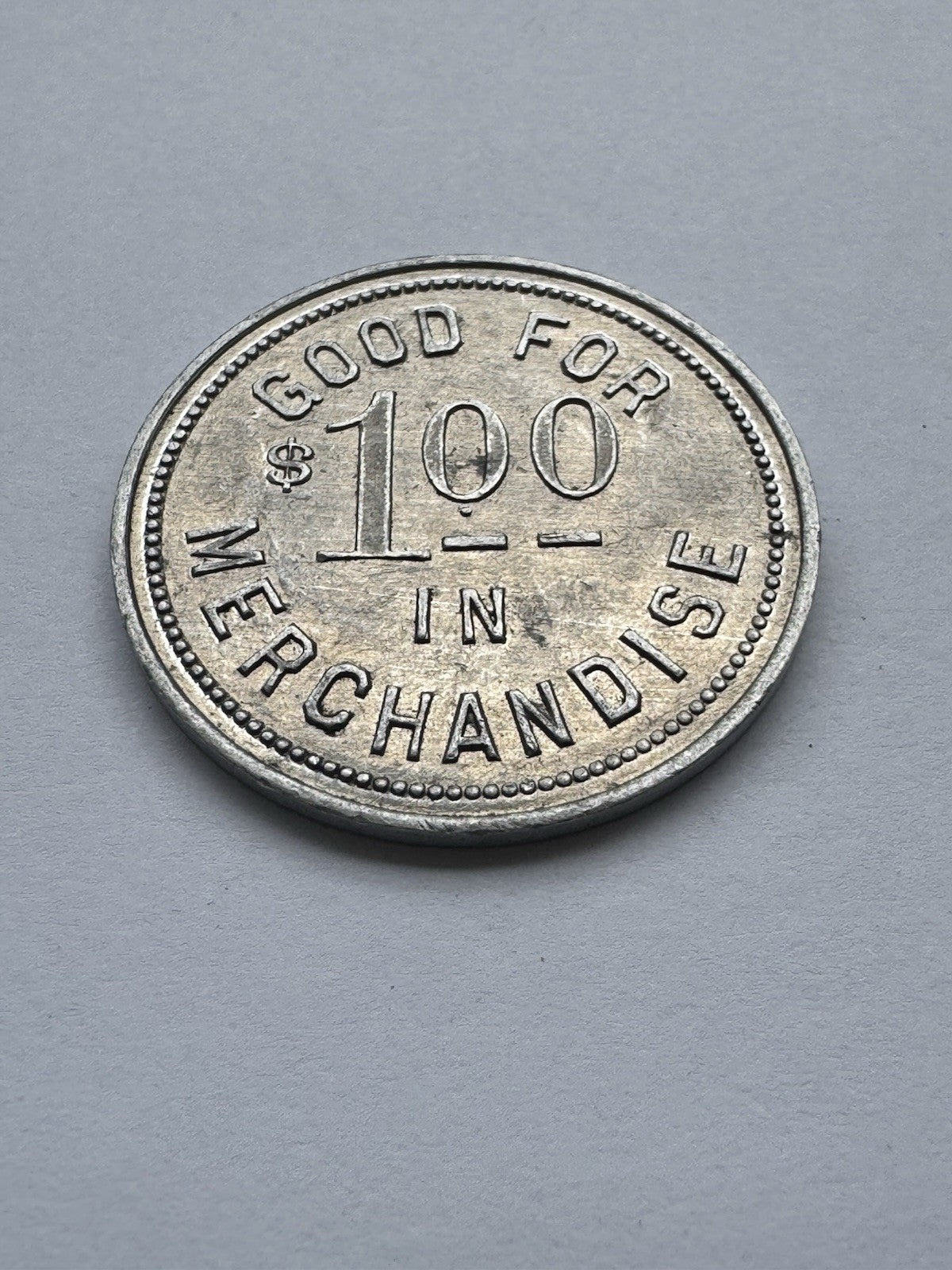 Leon Fussky Lake Wilson MN $1 Aluminum Trade Token – Rare Vintage Store Token