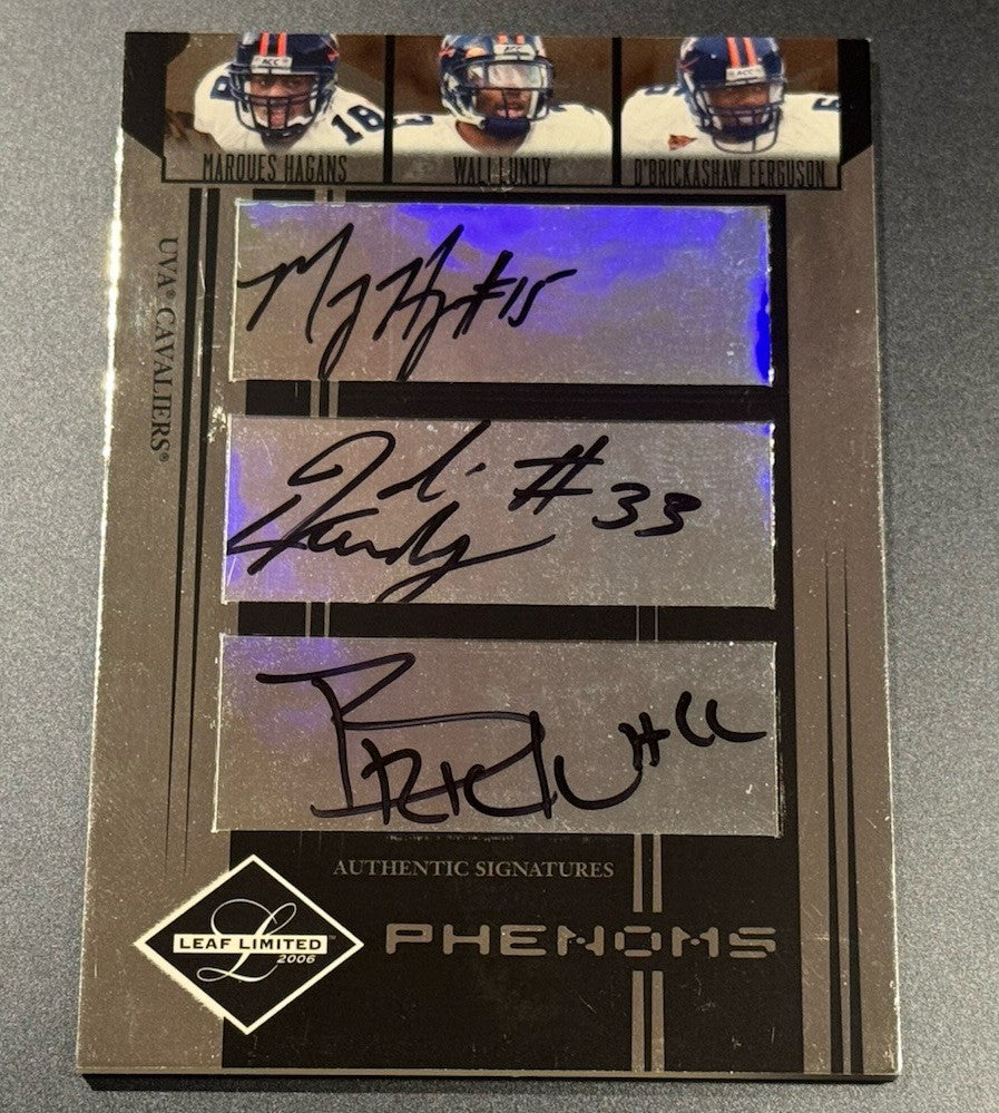 2006 Leaf Limited UVA Triple Auto /100 • Ferguson Lundy Hagans • Rare Phenom RC