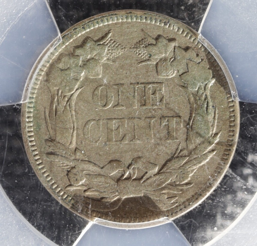 1858 Flying Eagle Cent PCGS Genuine VF Detail Cleaned Large Letters US Coin
