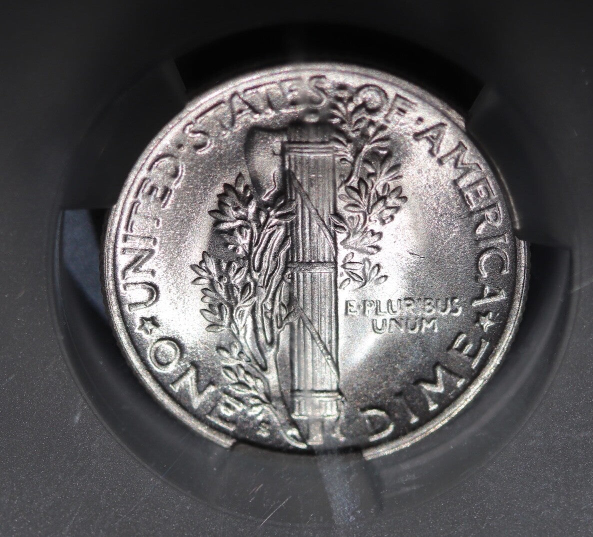 1945-S Mercury Dime Micro S 10C CAC MS65 Gem WWII San Fran