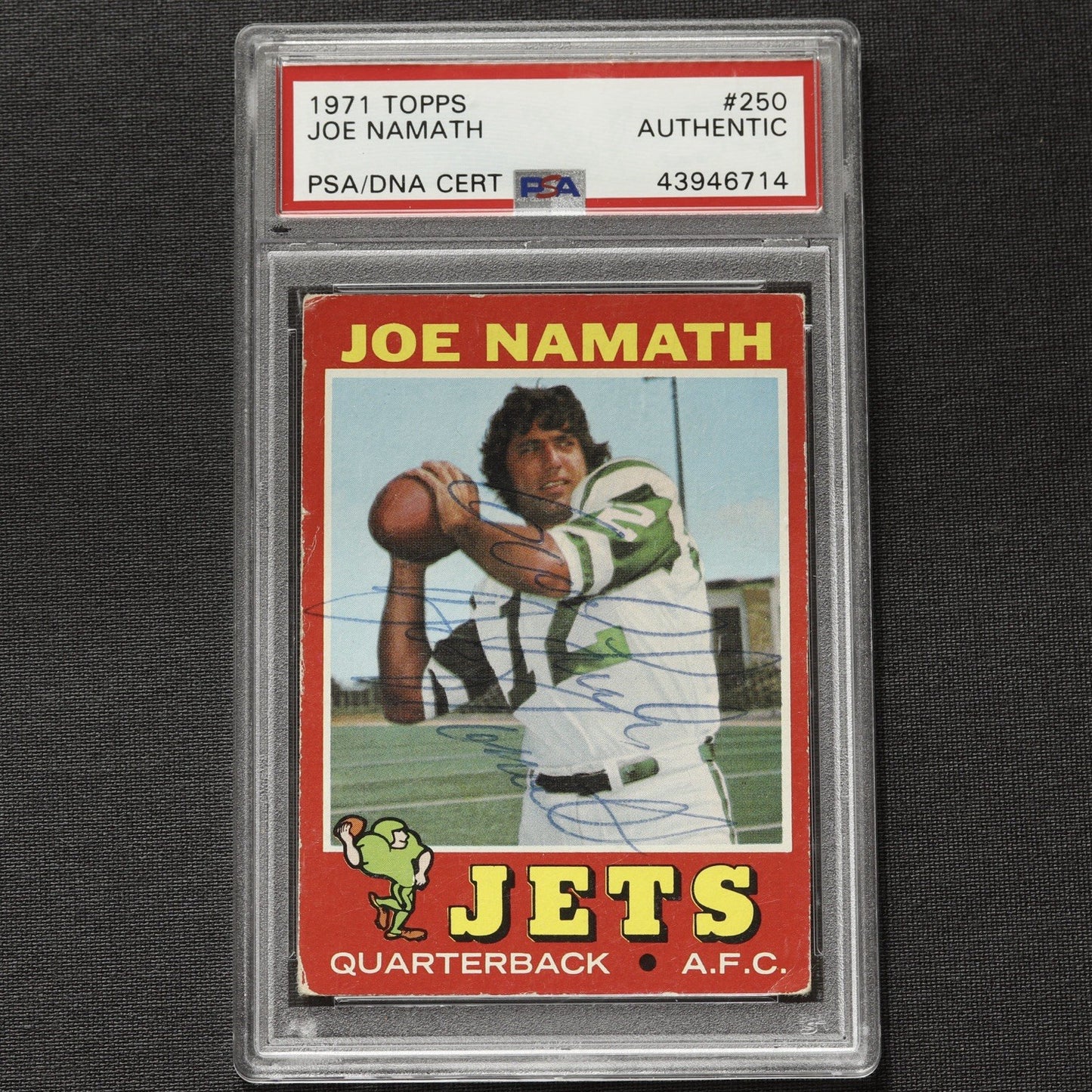 Signed 1971 Topps Joe Namath Auto • New York Jets QB • PSA/DNA Authentic