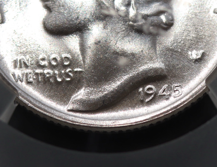 1945-S Mercury Dime Micro S 10C CAC MS65 Gem WWII San Fran