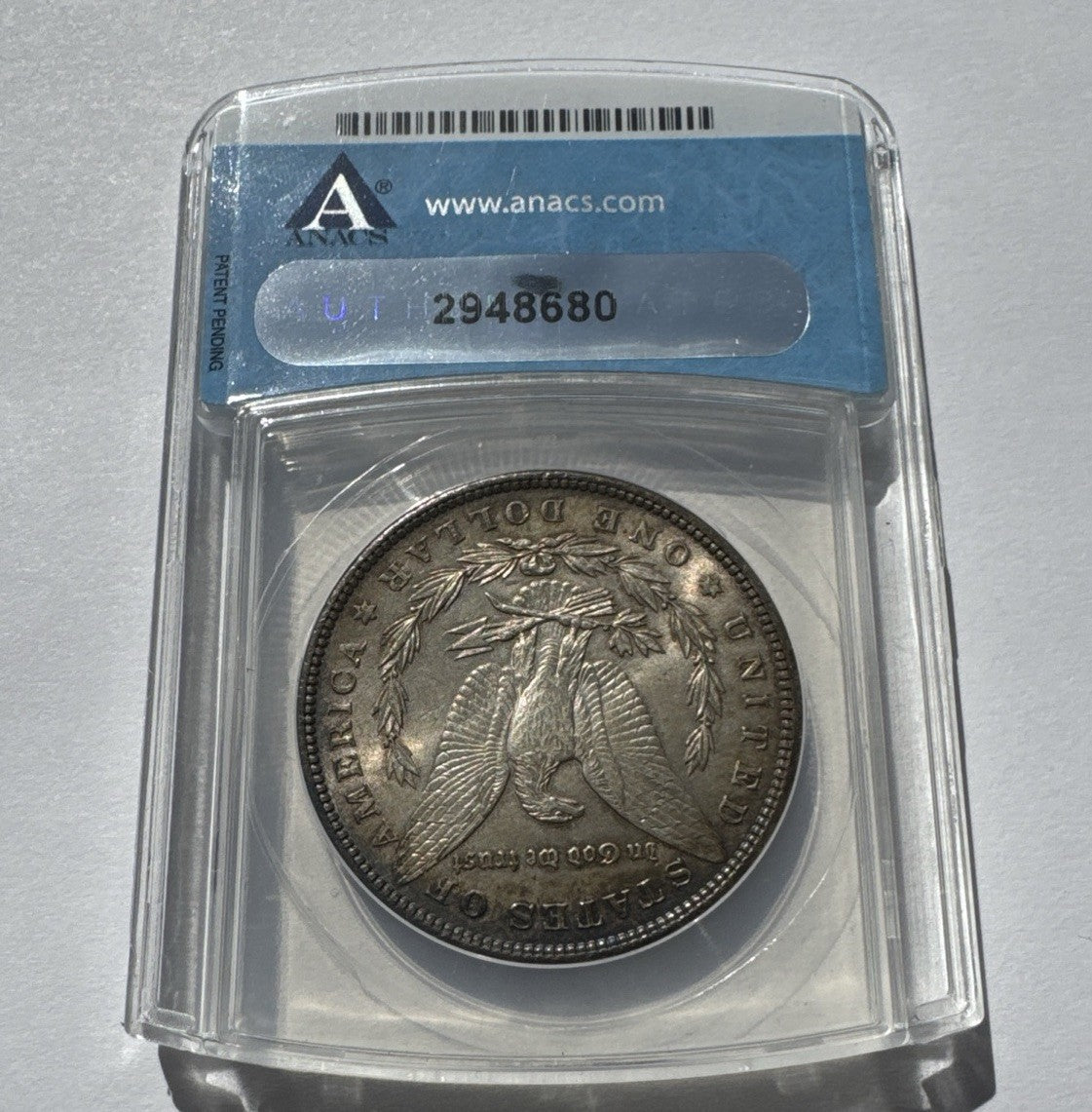 1897 Morgan Silver Dollar ANACS MS63, Beautifully Toned 90% Silver Coin