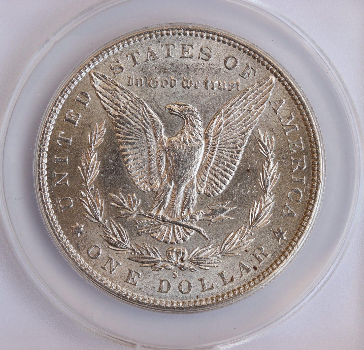1890‑S Morgan Silver Dollar AU58 ANACS Certified Scarce San Francisco Mint
