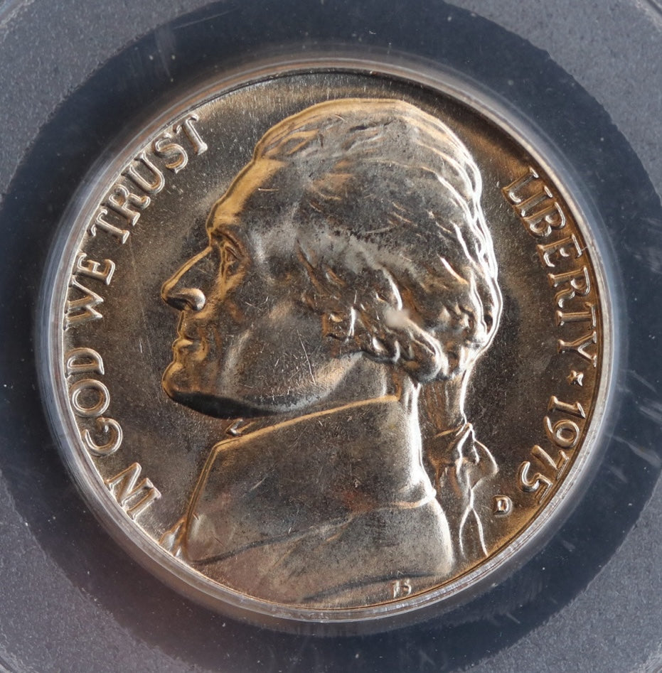 1975-D 5C Jefferson Nickel MS66 Full Steps PCGS Graded Mint State 66