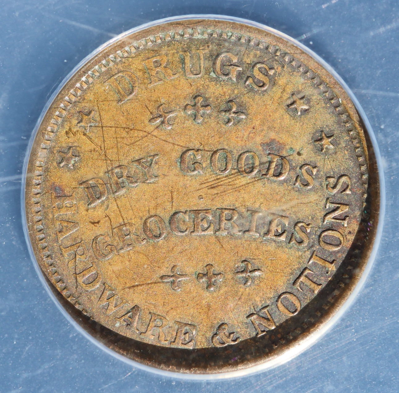 Civil War Patriotic Token 450/471a AU58 United We Stand Divided We Fall ANACS