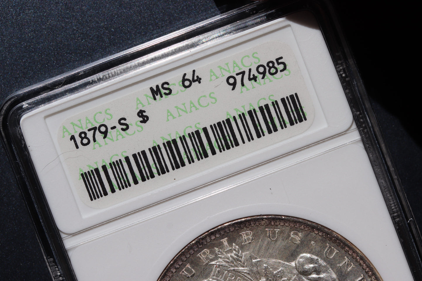 1879-S Morgan Silver Dollar – ANACS Certified MS64 – Brilliant Uncirculated