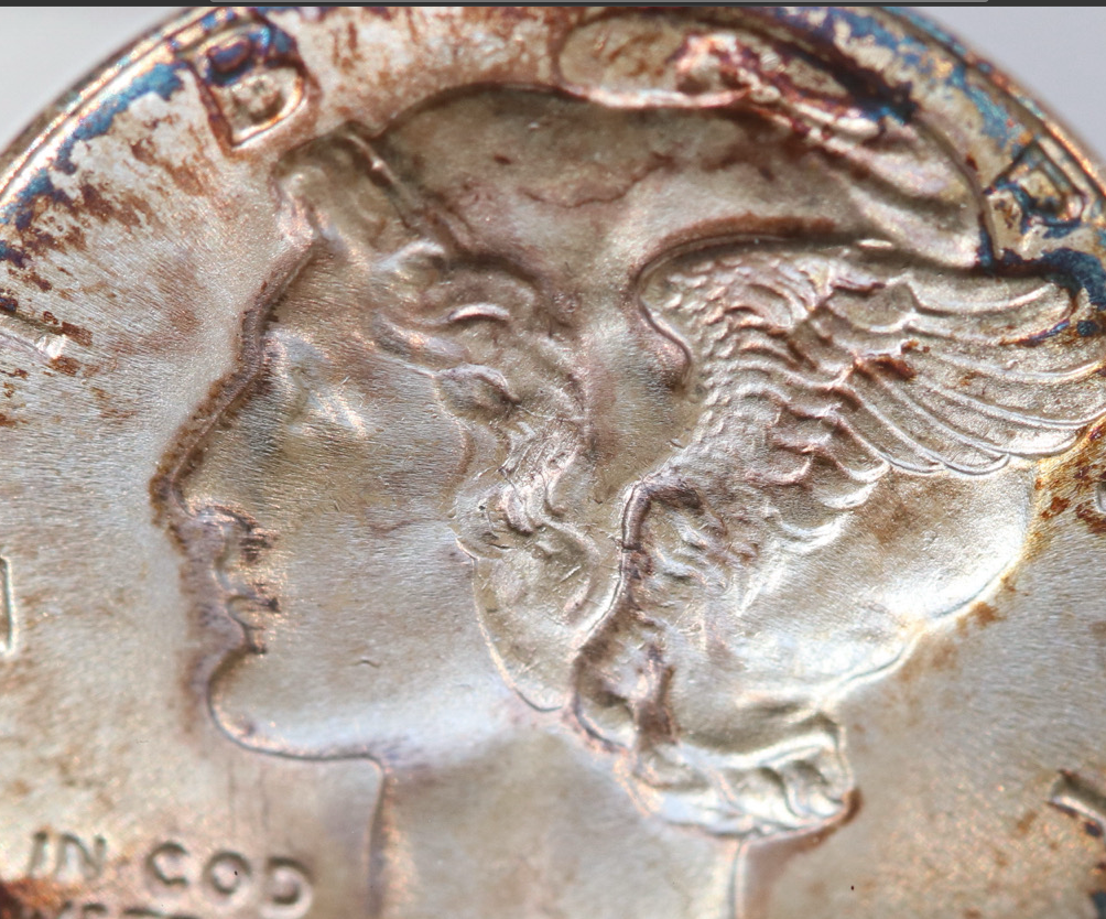 1945‑S Micro S Mercury Dime MS65 ANACS Soapbox Lustrous Toning Key Date