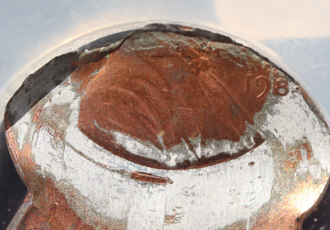 1984 Lincoln Cent – Mint Error: 60% Off-Center Uniface Reverse – NGC MS63