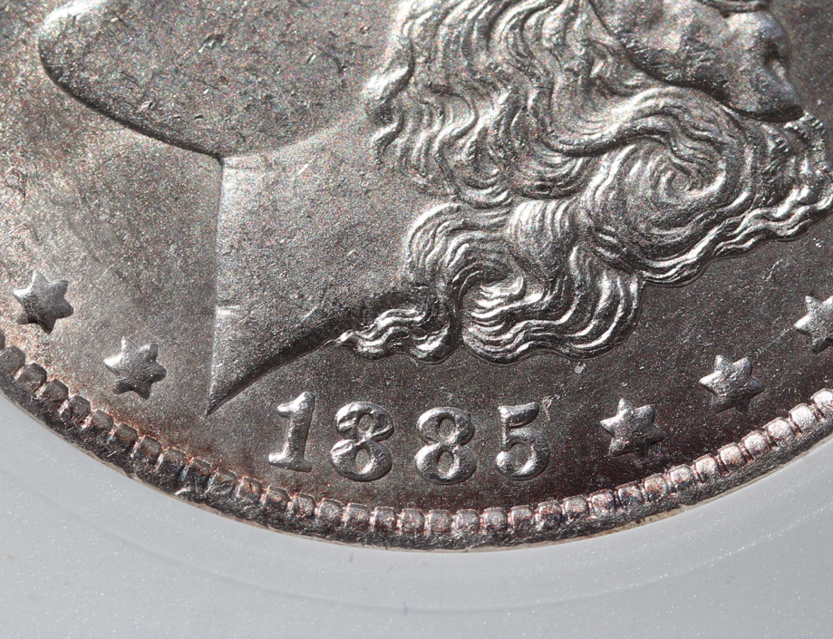 1885-O Morgan Silver Dollar – ANACS MS62 – Old Soapbox Holder, 90% Silver