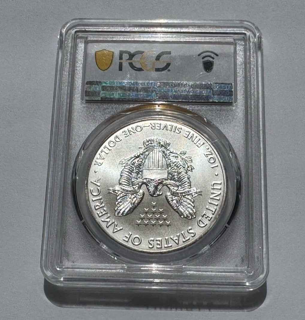 2021 (S) First Strike Silver Eagle T1 Emergency Issue PCGS *BU* San Francisco