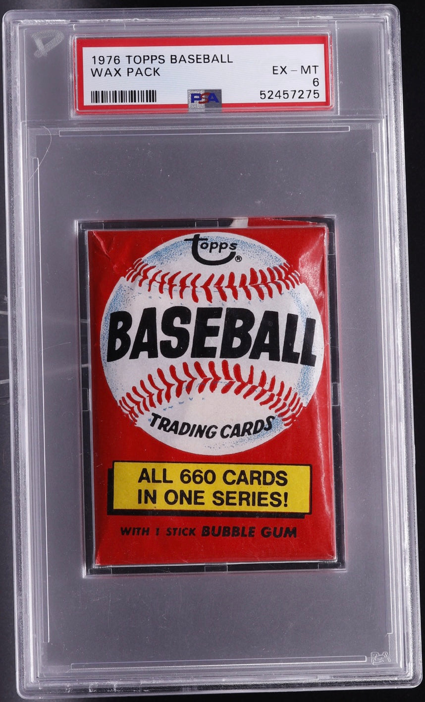 1976 Topps Baseball Wax Pack PSA 6 EX-MT Sealed Dennis Eckersley RC