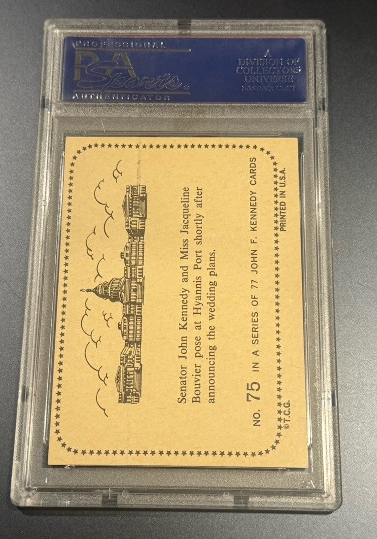 1964 John F. Kennedy #75 Sen. John Kennedy And Miss Jacqueline PSA 7 NM