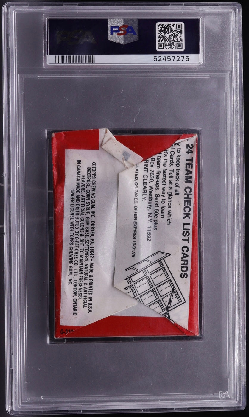 1976 Topps Baseball Wax Pack PSA 6 EX-MT Sealed Dennis Eckersley RC