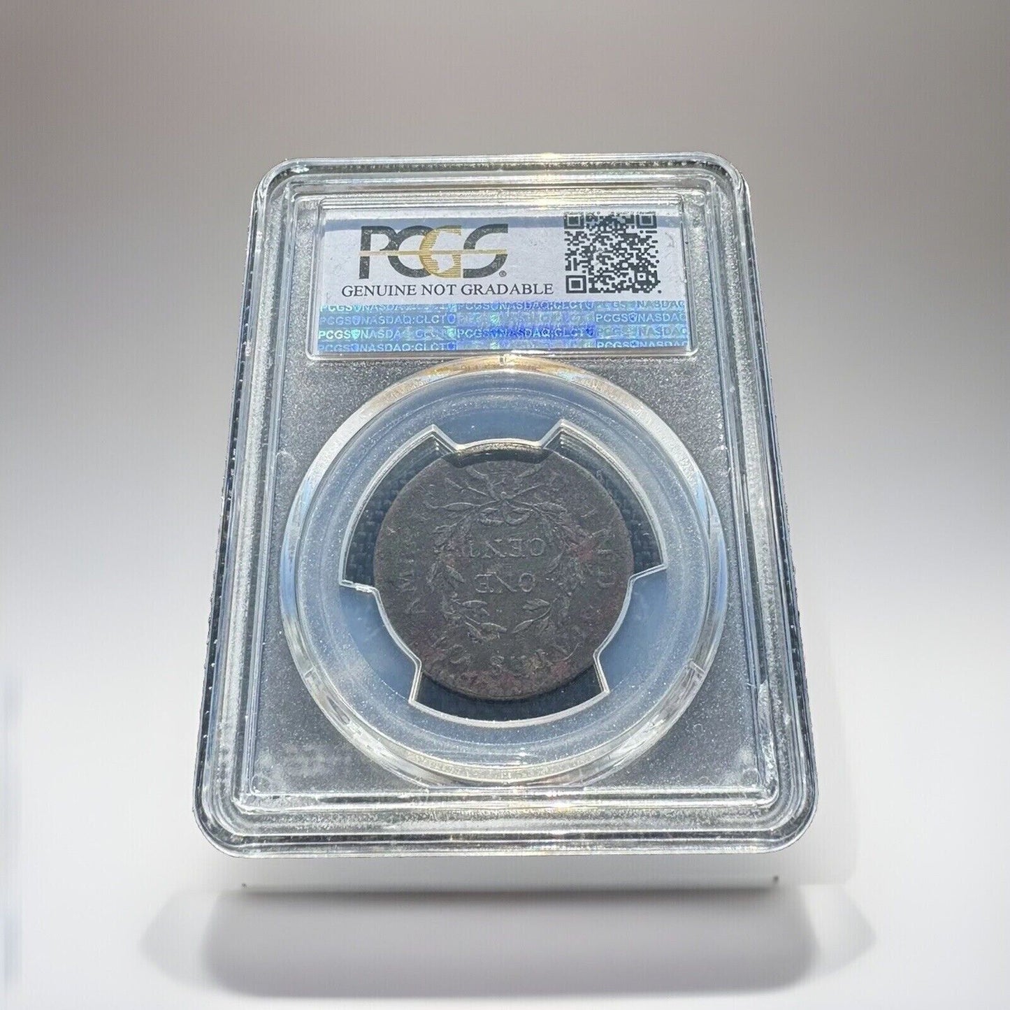 1795 Large Cent PCGS F Detail Environmental Dmg Flowing Hair Liberty Cap