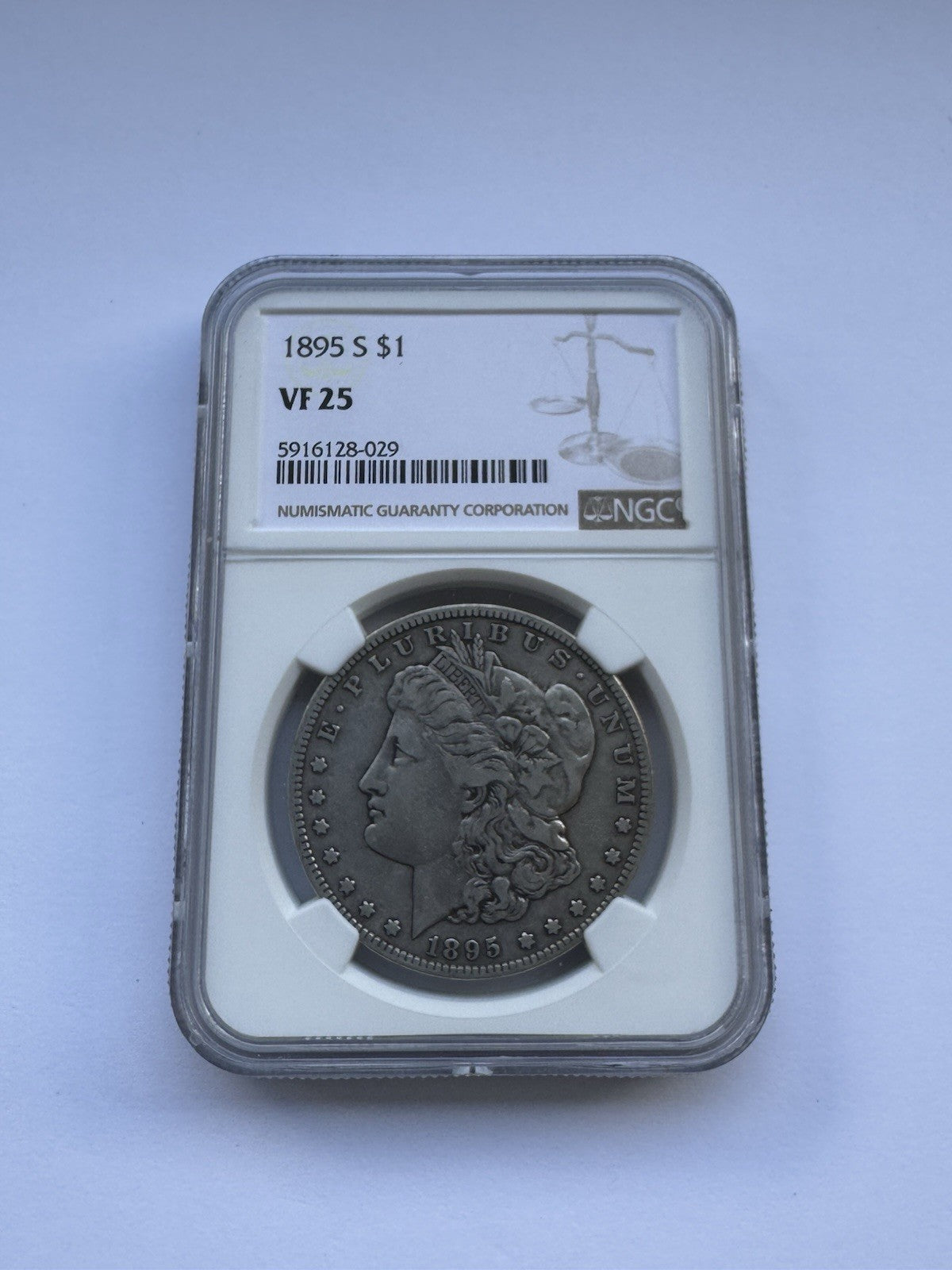 1895-S Morgan Silver Dollar $1 Coin – NGC Graded VF25 – Rare Key Date