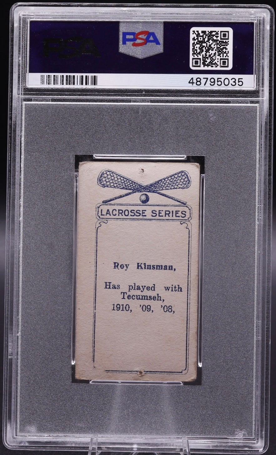 1910 C60 Imperial Tobacco Roy Kinsman Lacrosse PSA 1 RARE Vintage Card