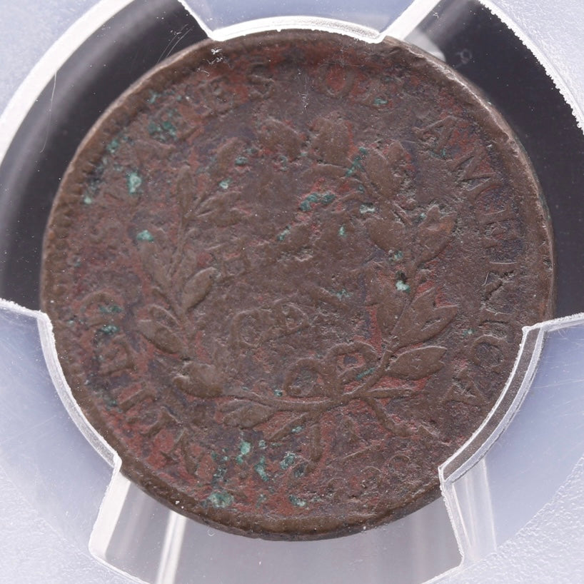 1808 Draped Bust Half Cent PCGS VG Details – Env. Damage – Rotated Dies C-3