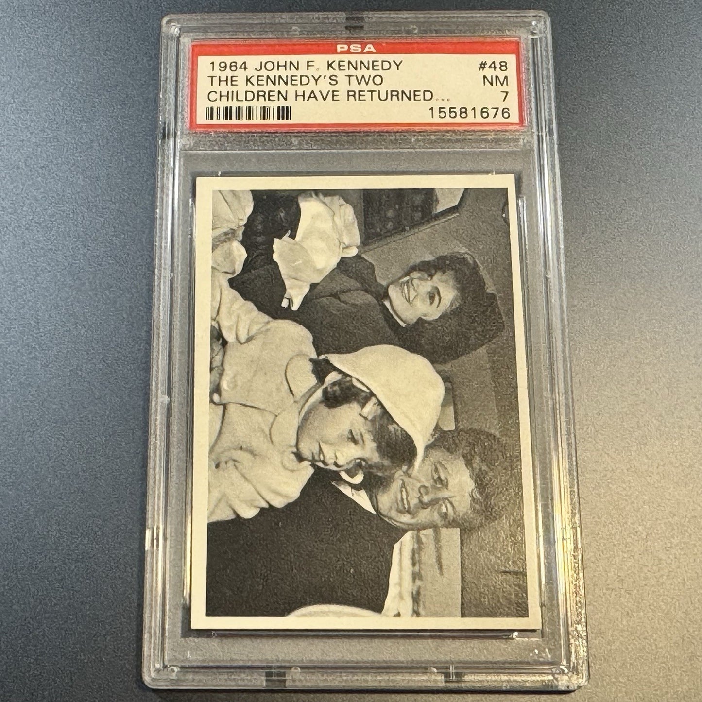 1964 Topps JFK #48 Children Have Returned • PSA 7 NM • Kennedy Family Photo