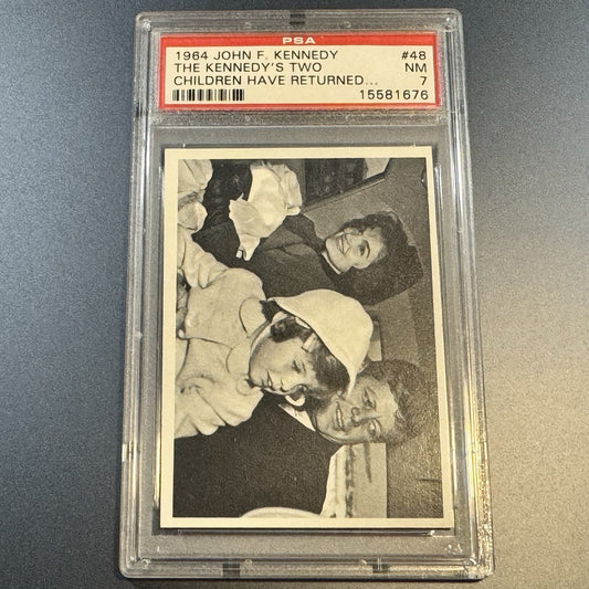 1964 Topps JFK #48 Children Have Returned • PSA 7 NM • Kennedy Family Photo