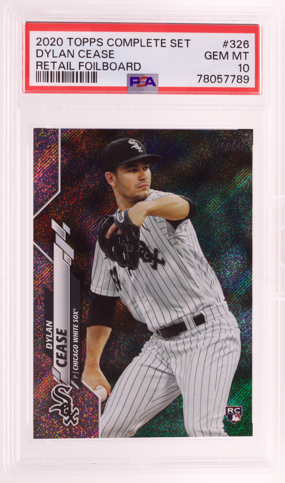 2020 Topps Retail Foilboard Dylan Cease RC #326 /264 PSA 10 GEM MINT White Sox
