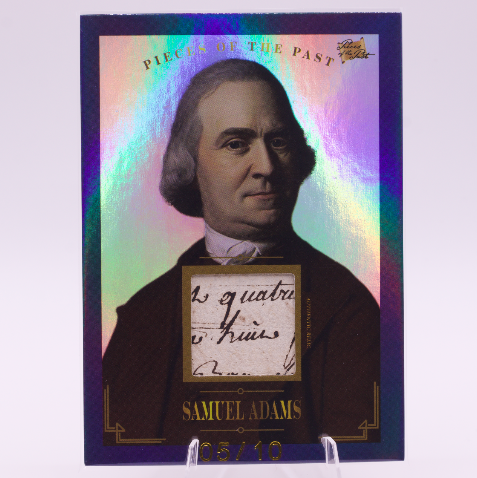 Samuel Adams Authentic Relic Card /10 Pieces of the Past #149 Founding Father