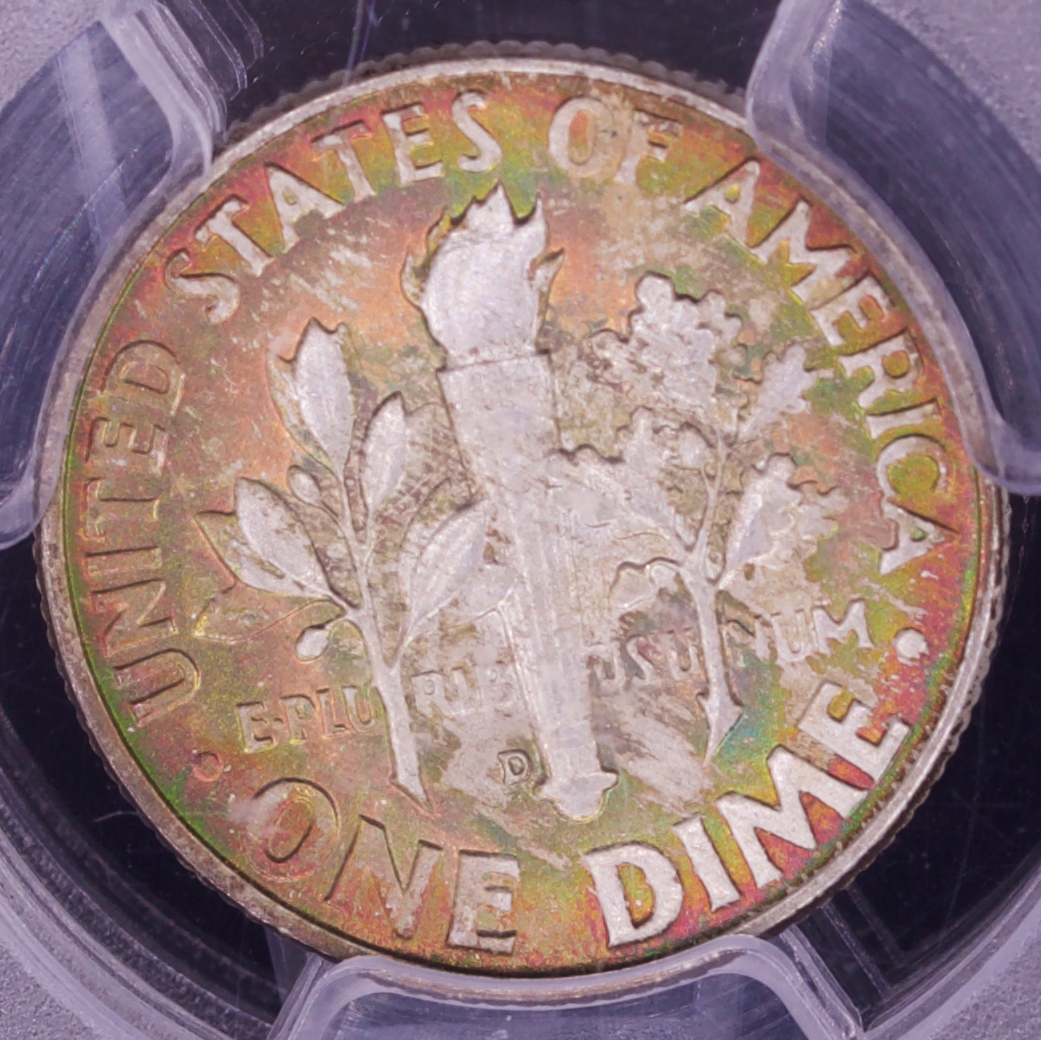 1958-D Roosevelt Dime PCGS MS66 Toned