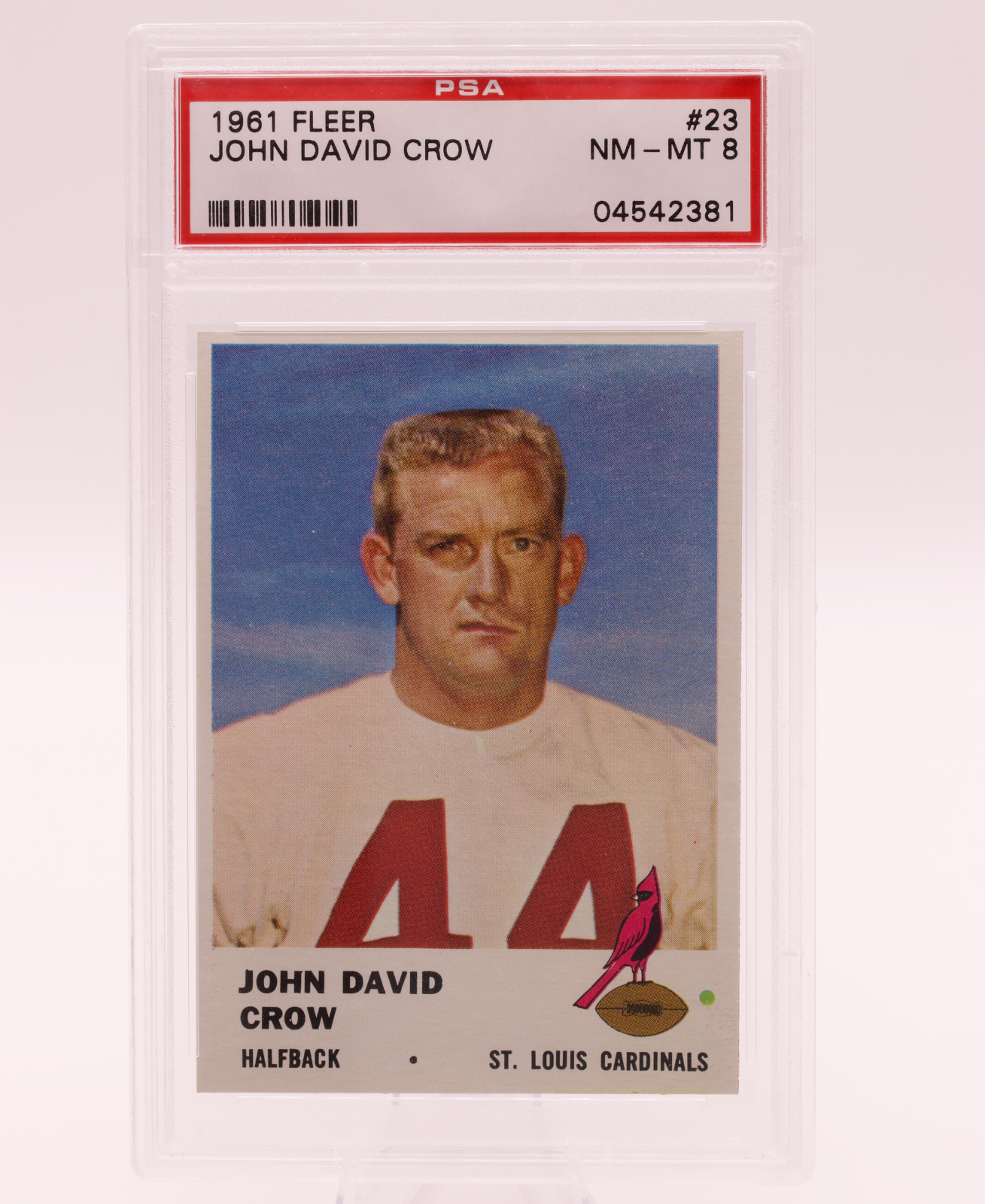 1961 Fleer #23 John David Crow PSA 8 NM-MT St Louis Cardinals Heisman Texas A&M
