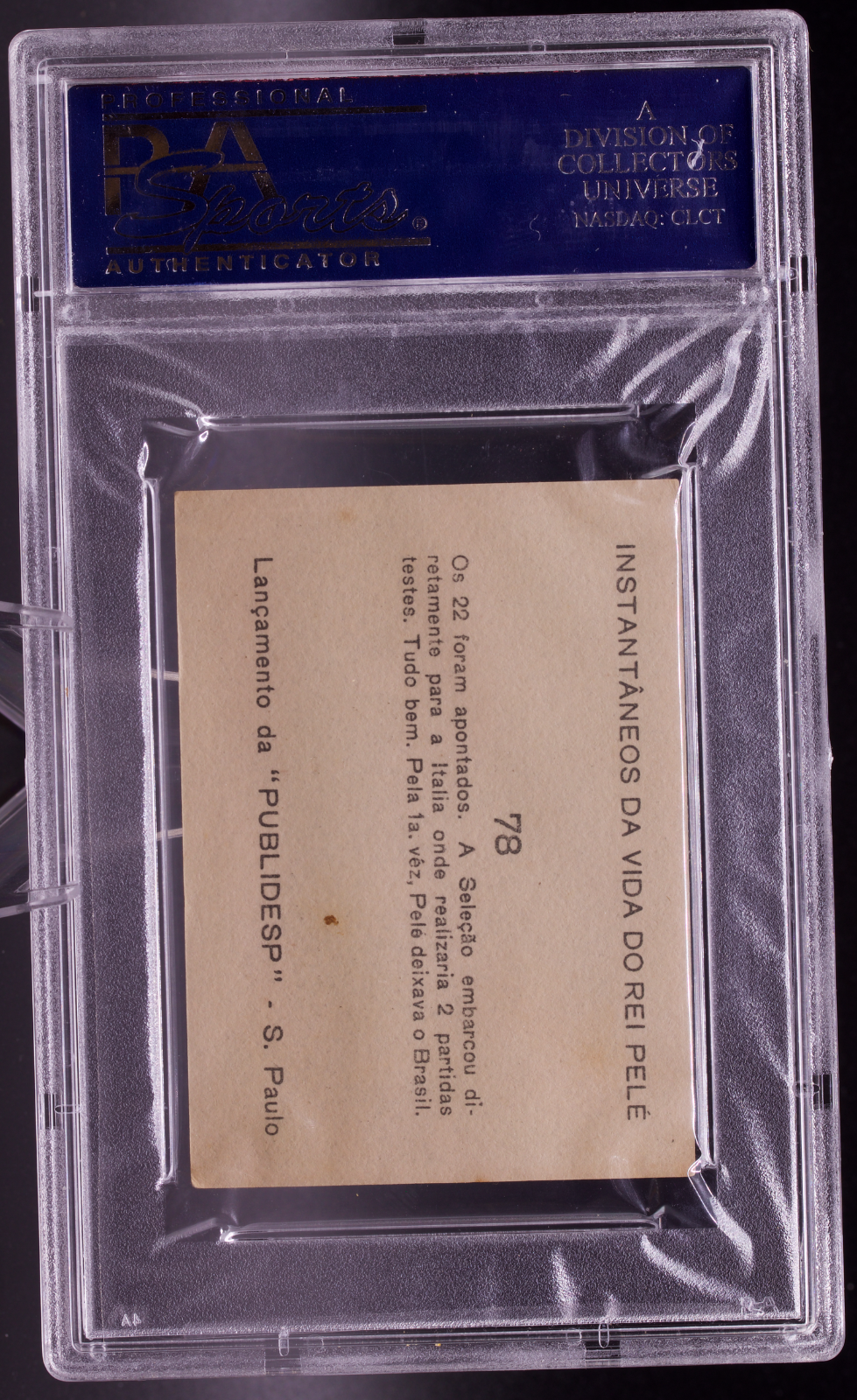1964 Instantaneos Da Vida #78 Pele PSA 4 VG-EX Airplane Flight World Cup Soccer
