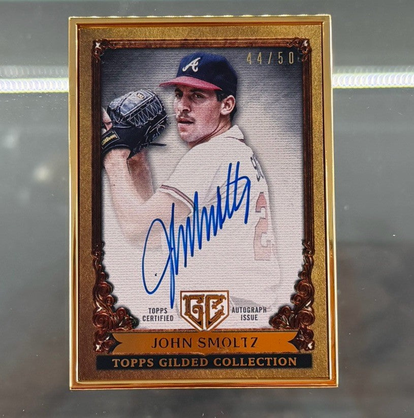 2023 Topps Gilded Collection John Smoltz Gallery of Gold Auto /50 Braves HOF