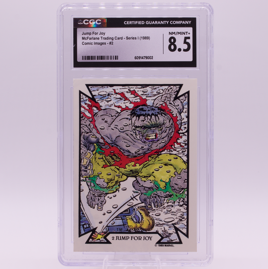 1989 McFarlane Comic Images "Jump For Joy" #2 CGC 8.5 NM/MINT+ Hulk Card