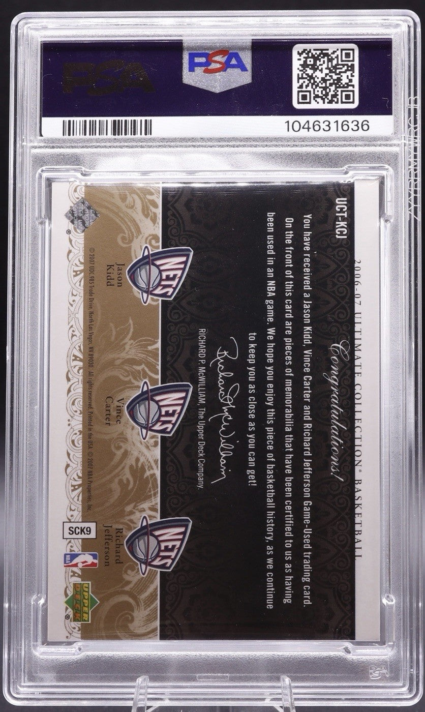 2006 Ultimate Combos Patch /10 Kidd Carter Jefferson • PSA 7 • Triple Game-Used