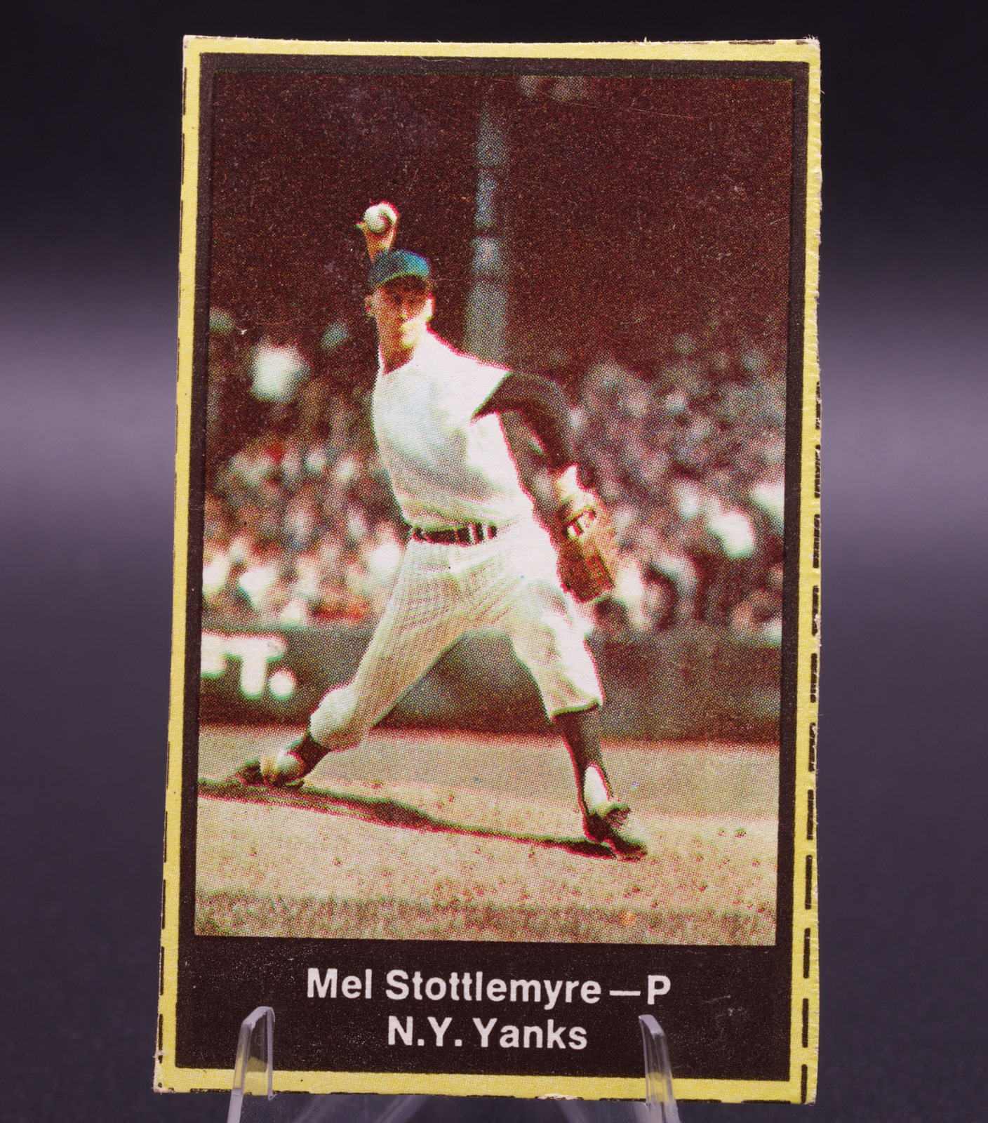 1969 Nabisco Team Flakes Mel Stottlemyre – New York Yankees Hand-Cut Raw Vintage