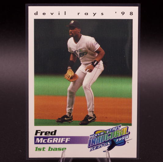 1998 Tampa Bay Devil Rays Team Issue Fred McGriff #18 HOF Inaugural Season Card