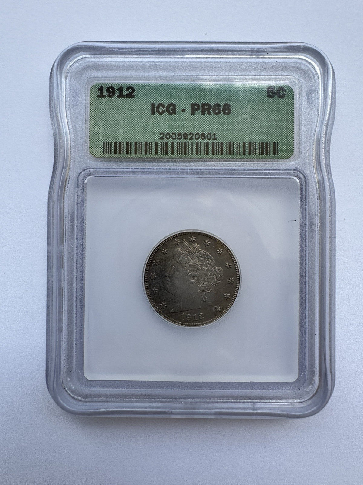 1912 Liberty “V” Nickel – ICG PR66 – Rare Last-Year Issue, Low Mintage Proof Gem