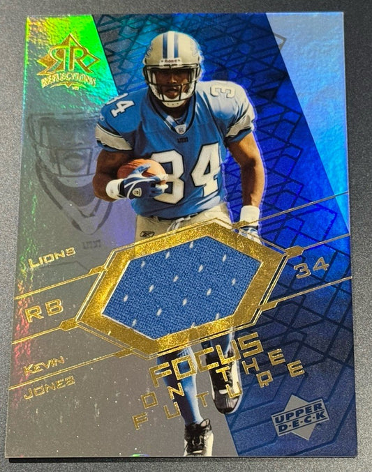 2004 Reflections Kevin Jones Jersey Relic • Detroit Lions ROOKIE • Upper Deck