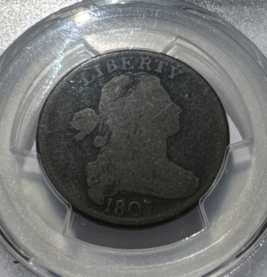 1807 Large Cent – PCGS G04 Large Fraction S-276 Variety Draped Bust Copper Cent