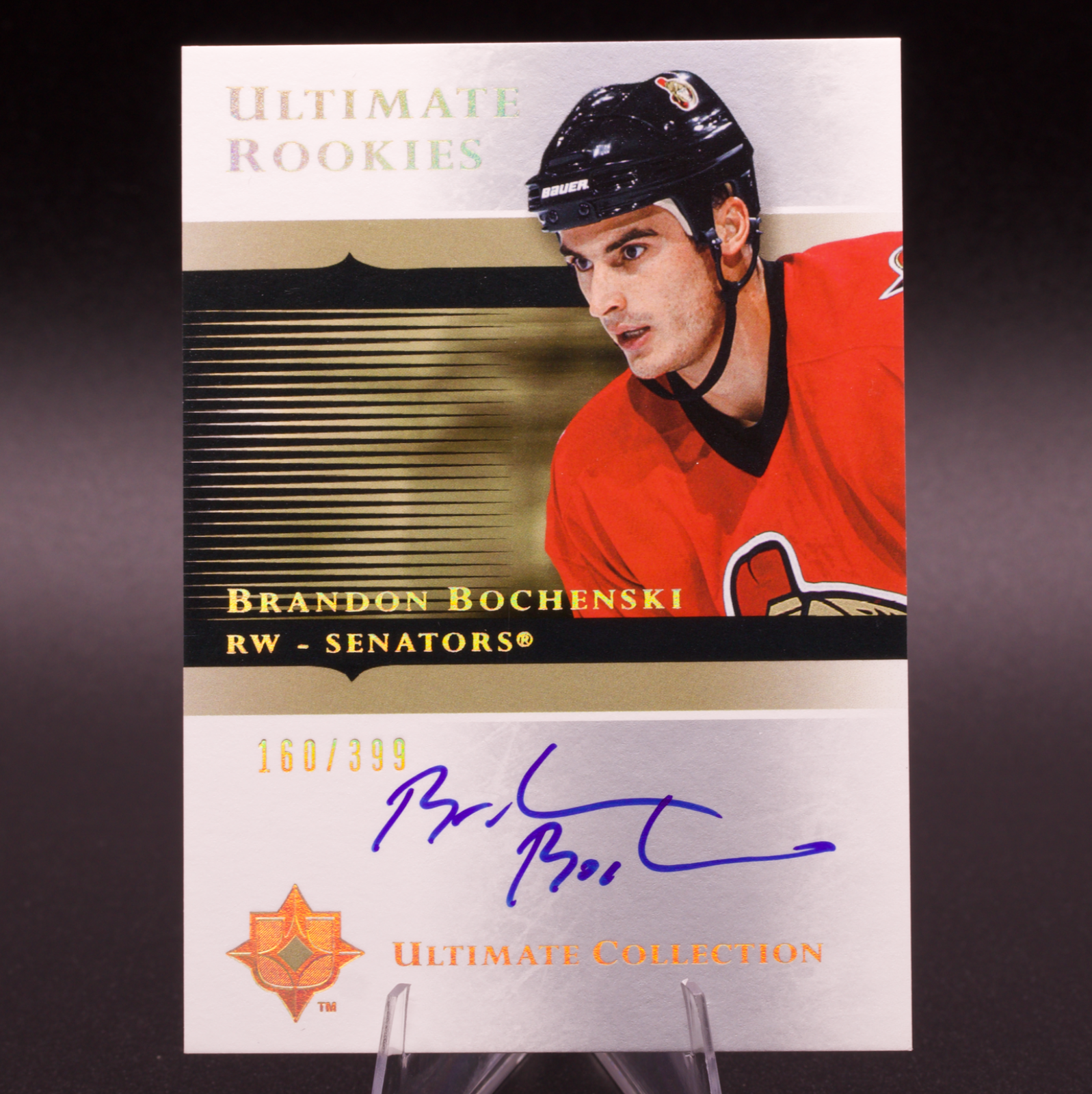 2005-06 UD Ultimate Collection Brandon Bochenski Rookie Auto /399 Ottawa Senator