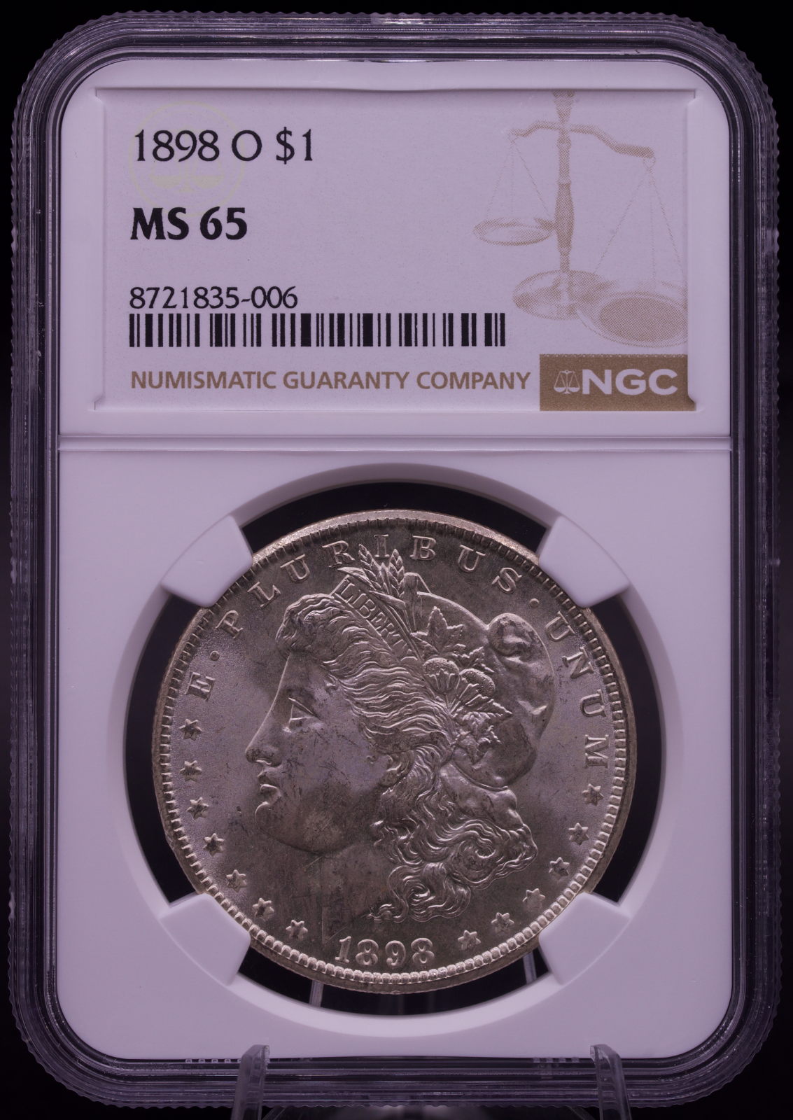 1898-O Morgan Silver Dollar NGC MS65 Gem Uncirculated New Orleans